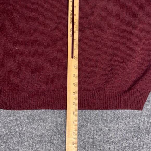Club Room Sweater Men’s XL Burgundy Red Wool Blend Pullover Classic Warm - Picture 7 of 11